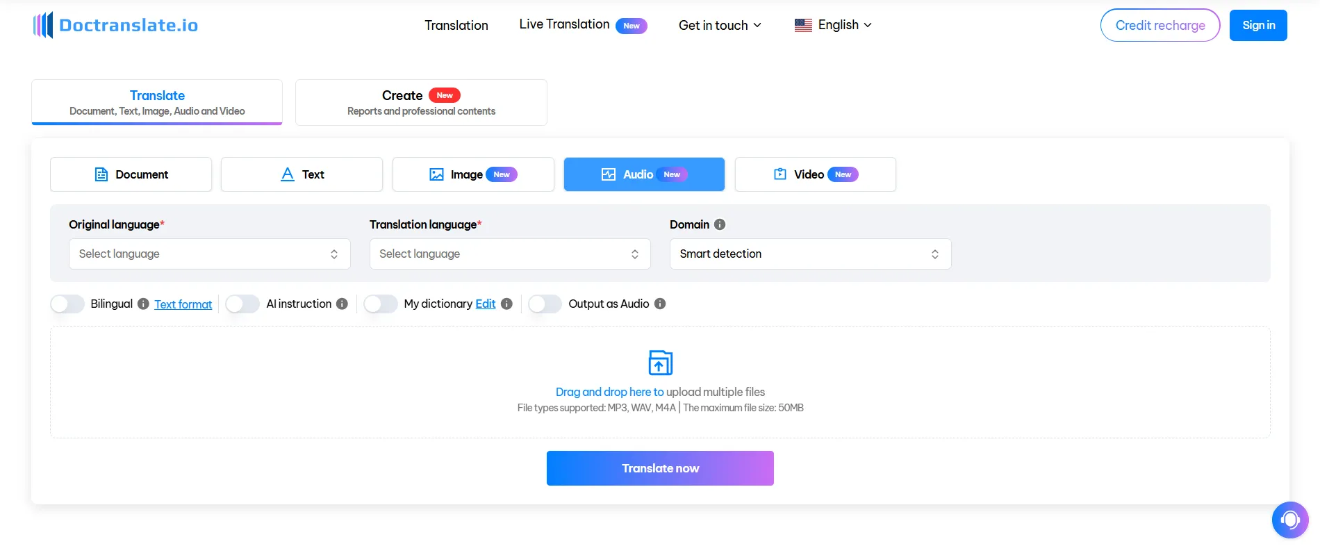 Audio Translation