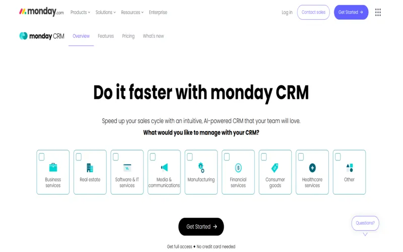 Monday Top & Best CRM Software