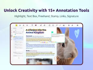 Annotate PDF Feature User Interface