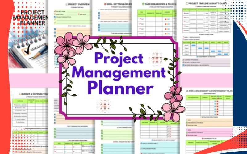 Project Management Planner Collage