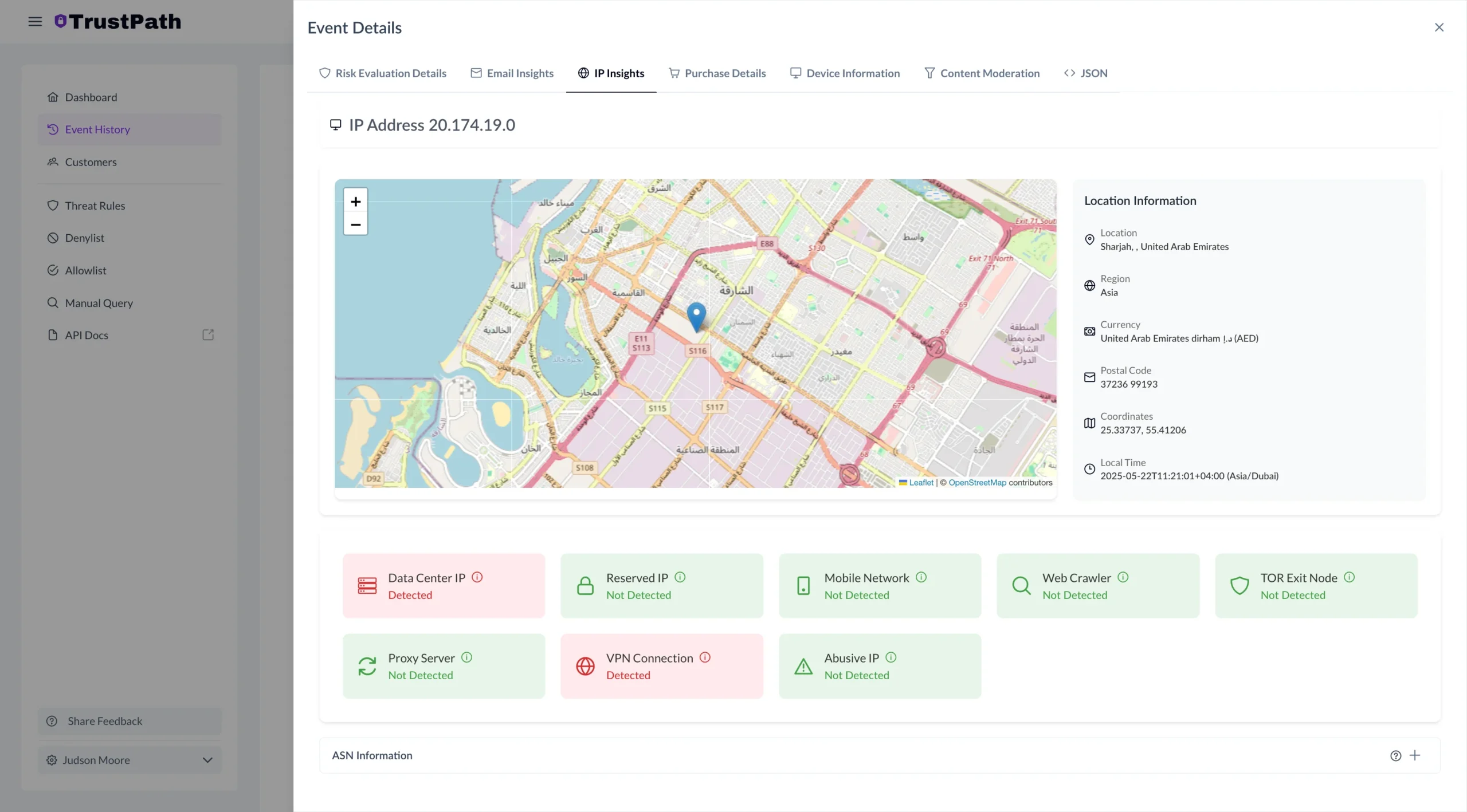Trustpath IP Insights Feature