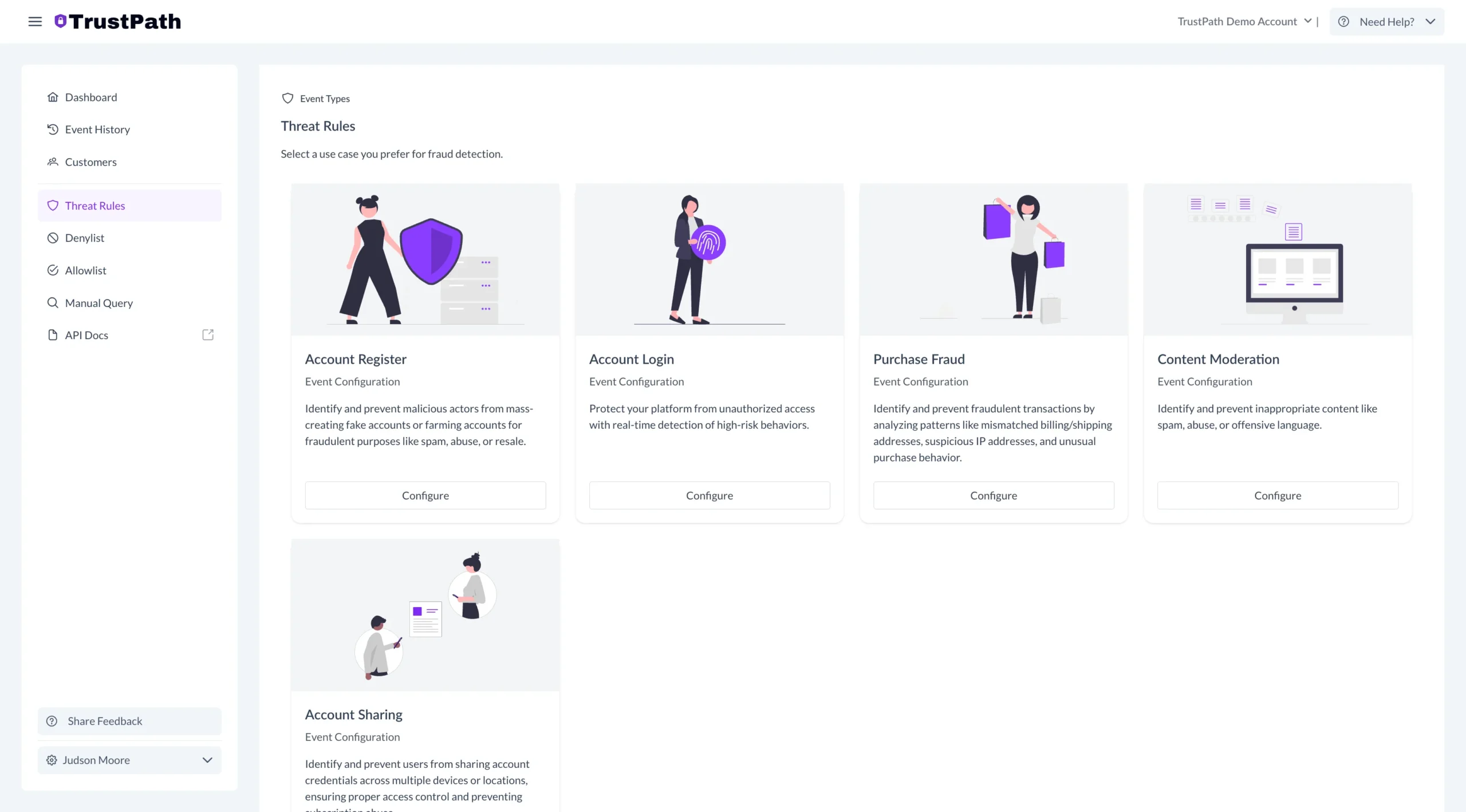 Threat Rules UI Trustpath - Fraud Prevention Software