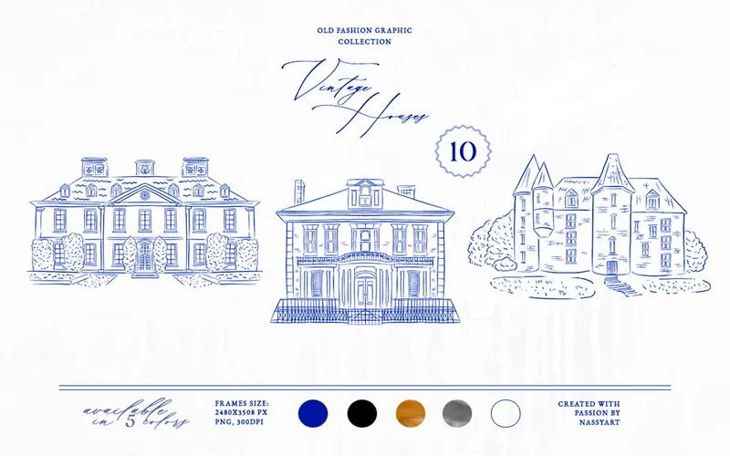 Preview of vintage houses