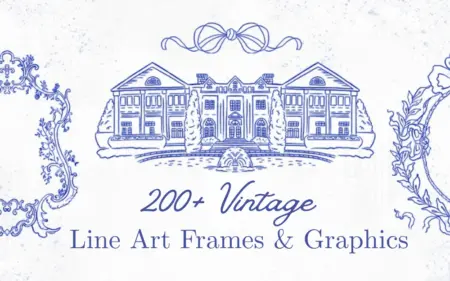 Vintage Frames And Graphics Bundle Feature Image