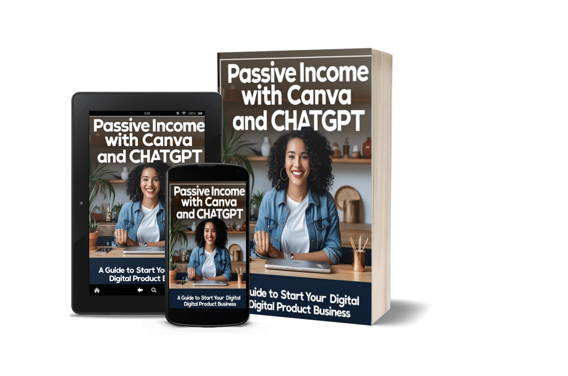 Business ebook on passive income with Canva PLR eBooks