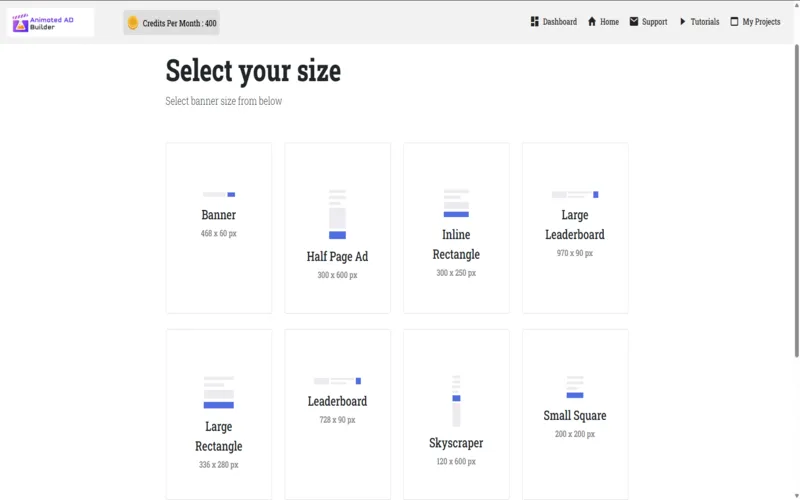 Animated ad builder tool preview image