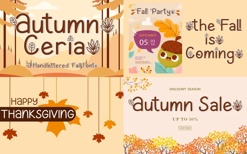 Autumn Ceria Font Bundle