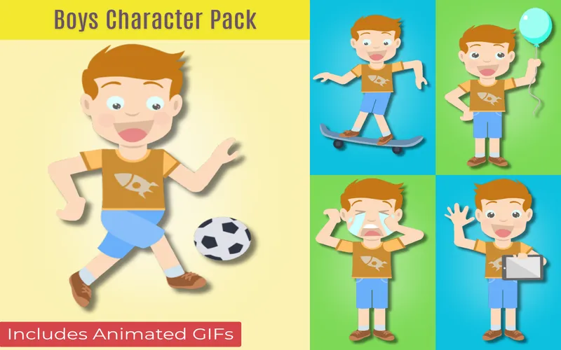 Boys character pack preview image