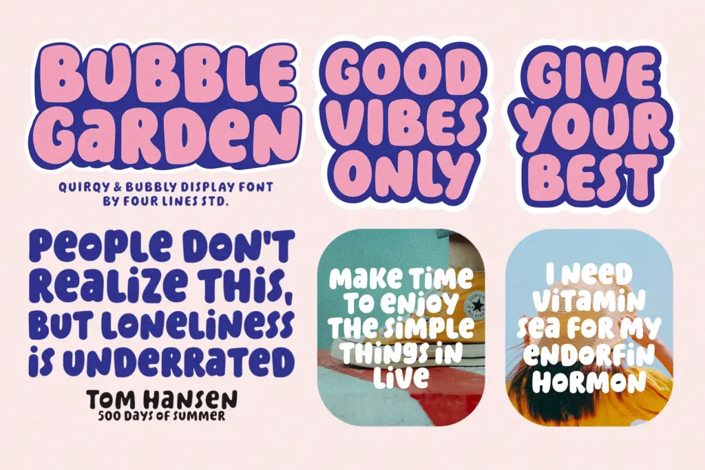 Bubble Garden Display font preview image