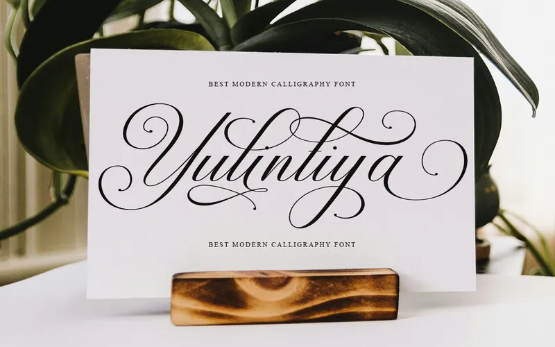 Card designed with the Andertime Script Font