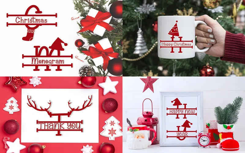 Christmas Monogram Font