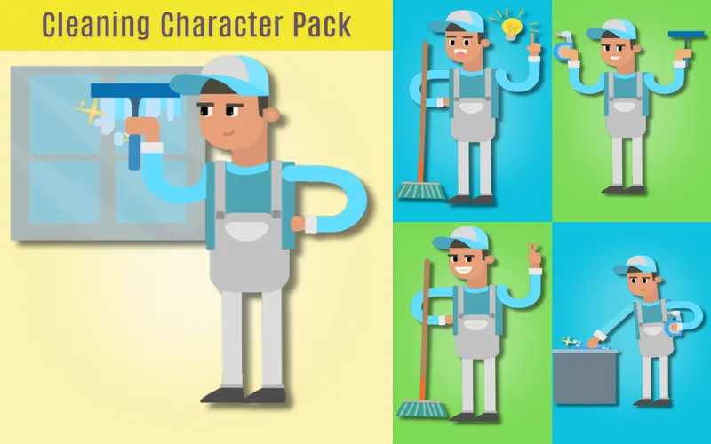Cleaning character pack preview image