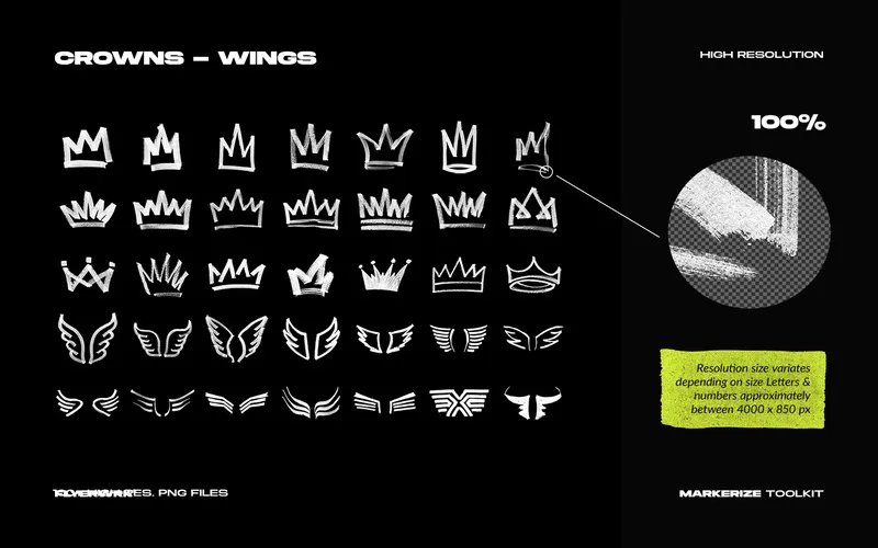 Crowns included in the graphic elements