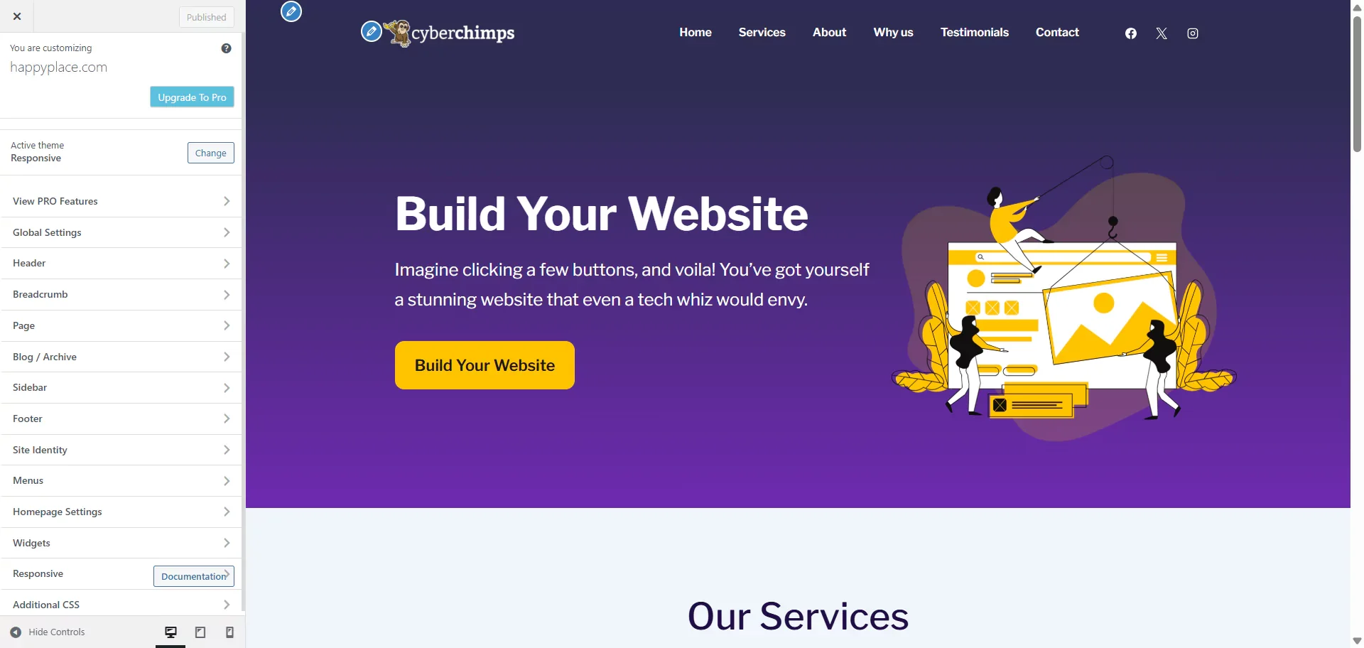 Customization Features of Responsive Theme