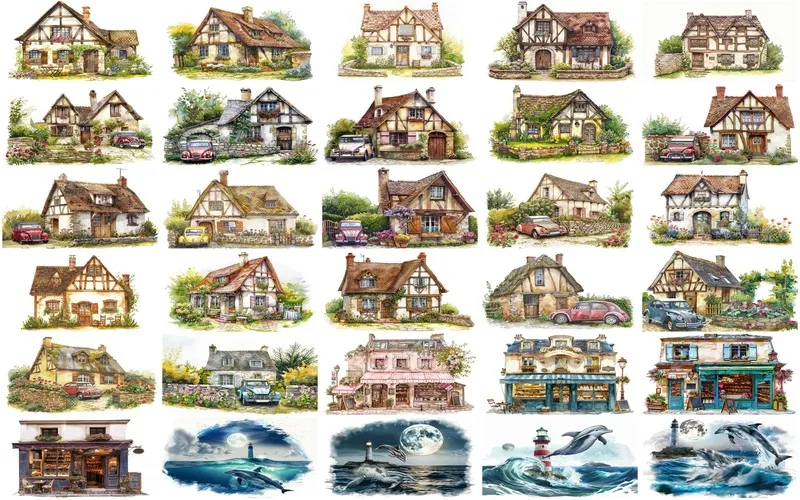 Collage of Dreamy house visuals preview image
