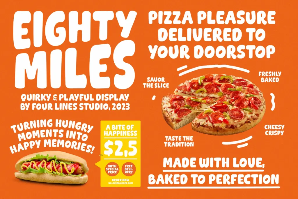 Eighty Miles font preview image