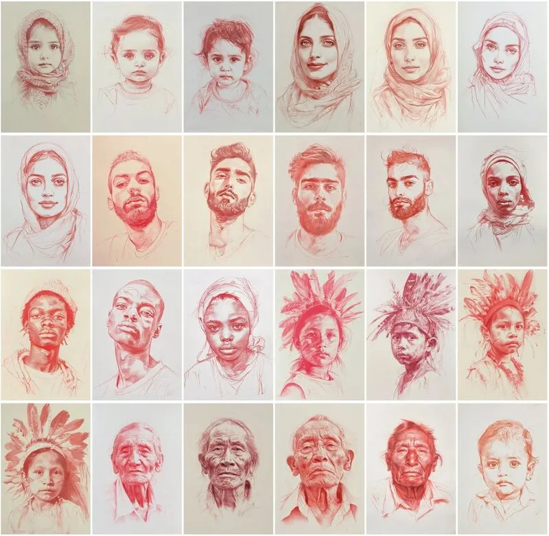 Face Sketches Of Brown People