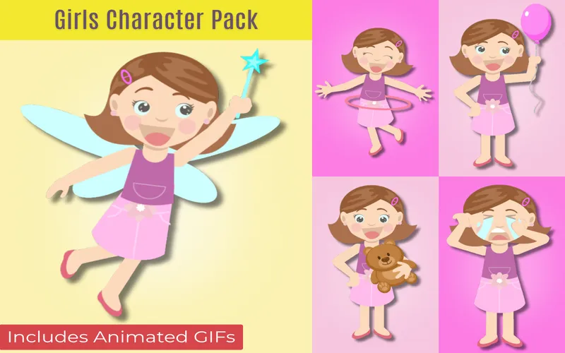 Girls character pack preview image