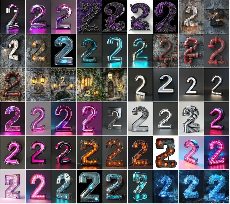 Preview of Gothic Number 2 Images
