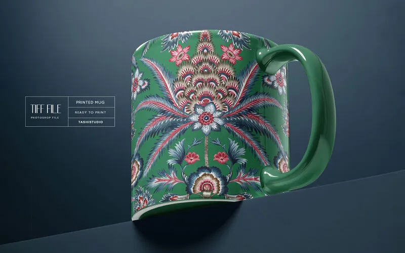 Mugs designed with the floral elements