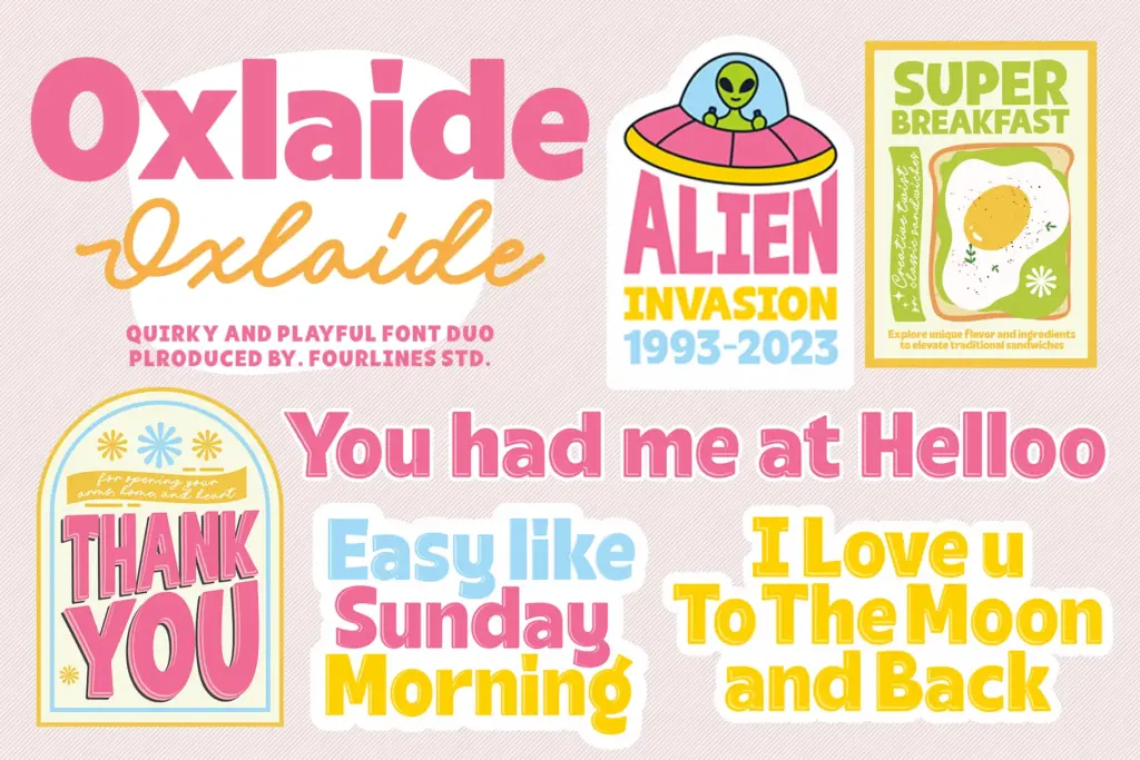Oxlaide fonts preview image