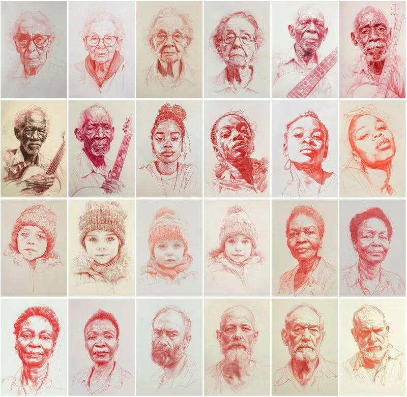 People Sketch Images Of People From Africa