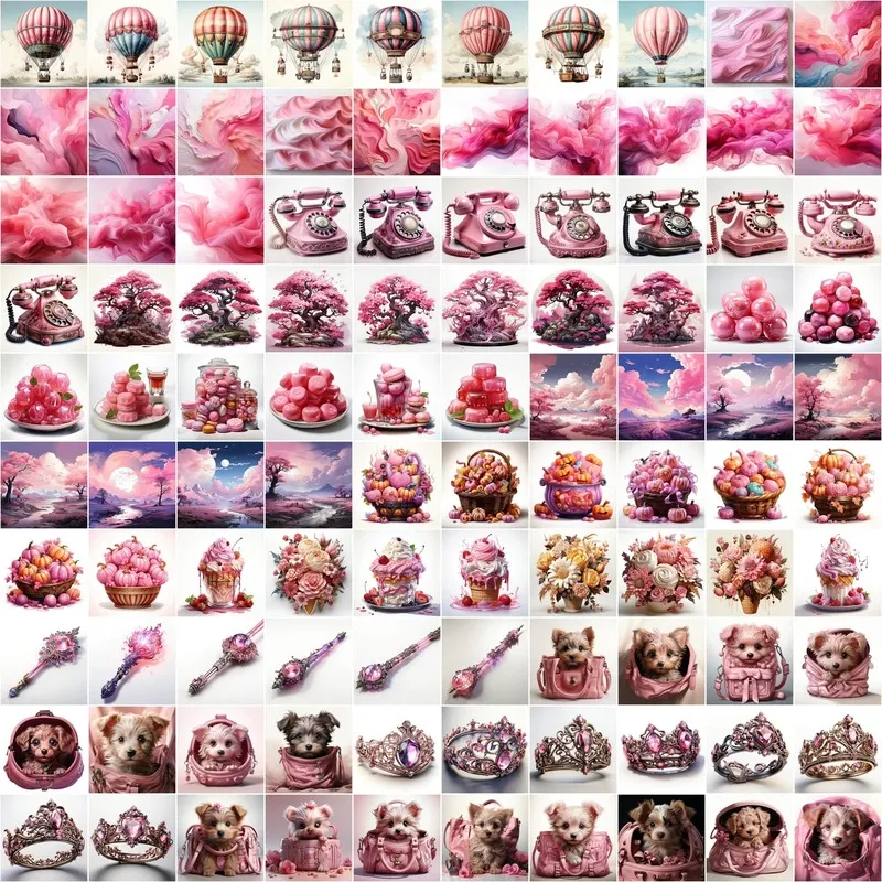 Collage of Pink Fantasy Clipart