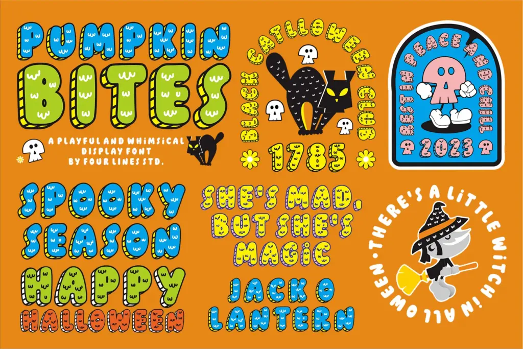 Pumpkin Bites Dsiplay font preview image