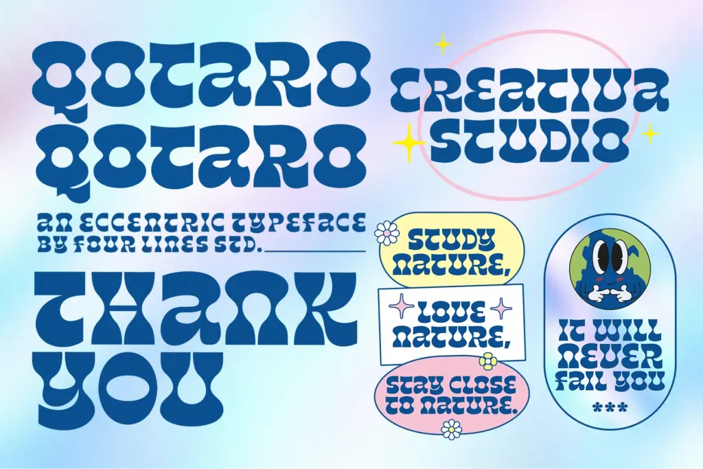 Qotaro Fontastic display font preview image