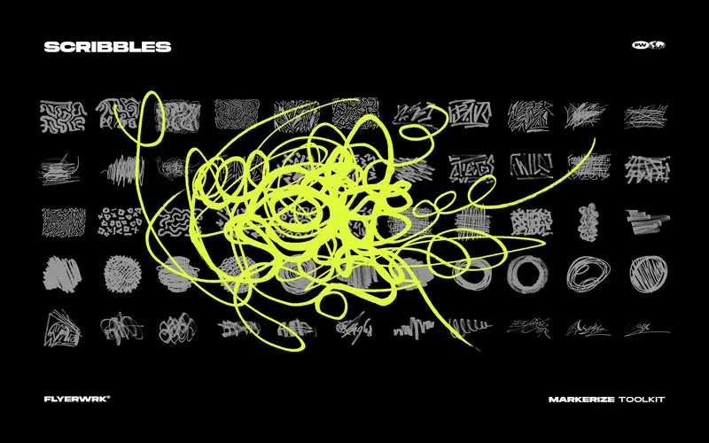Scribbles included in the elements