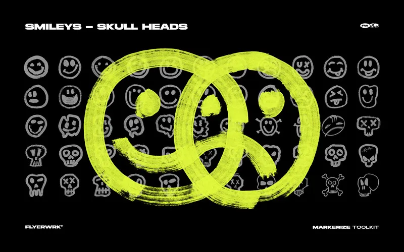 Smileys included in the graphic elements