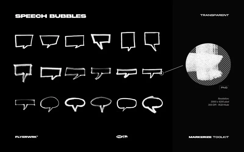 Speech Bubbles included in the bundle