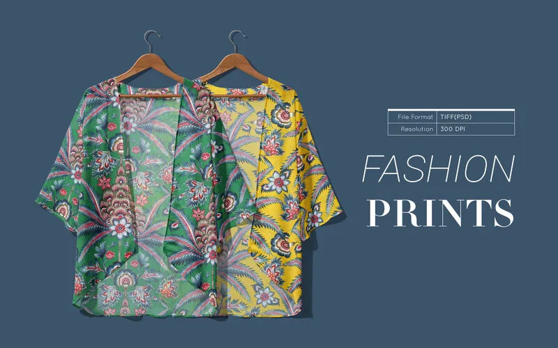 T-shirts designed using the floral backgrounds included in the bundle