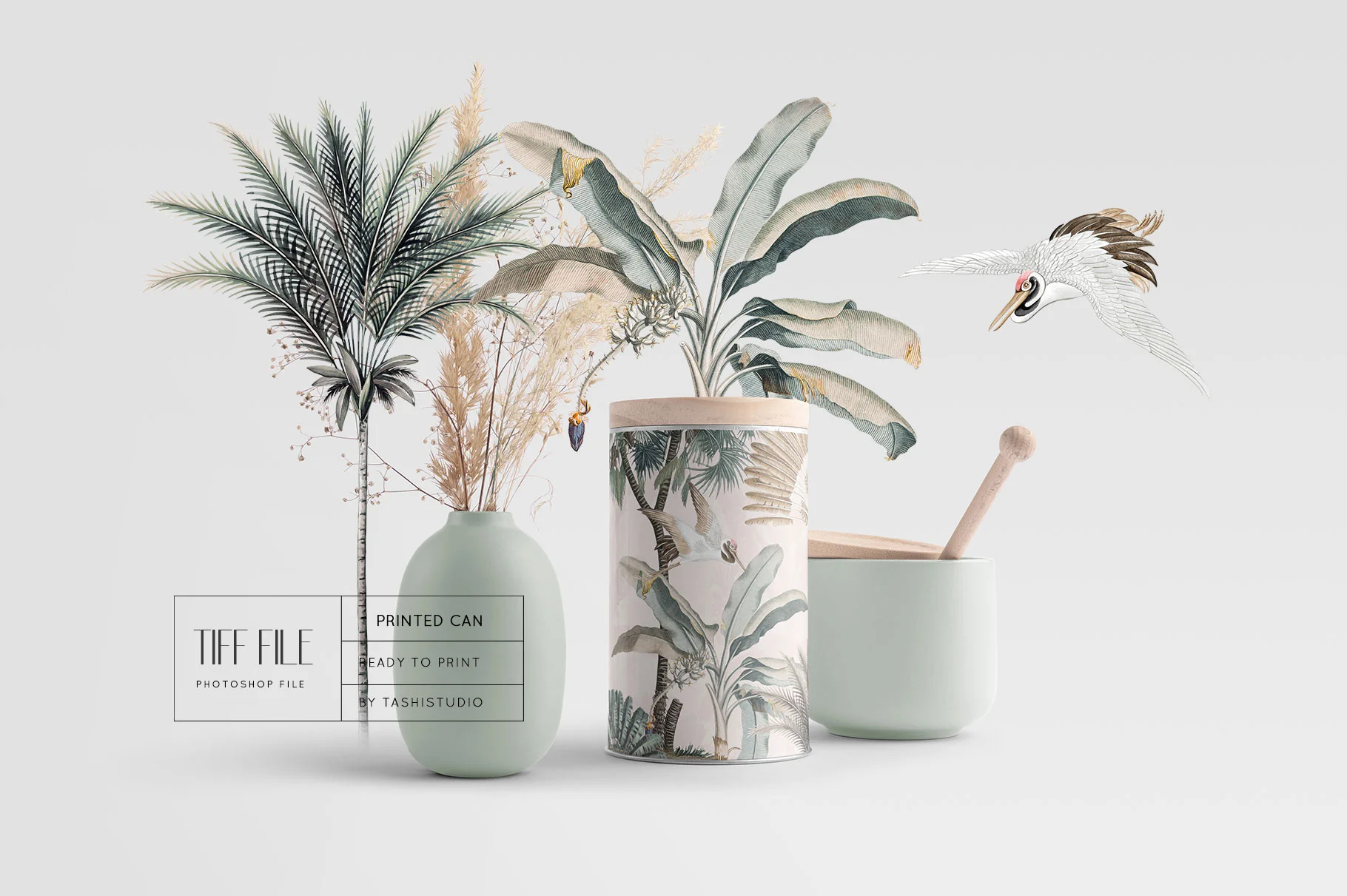 Tropical Prints Use Cases Leaf Printed Vase