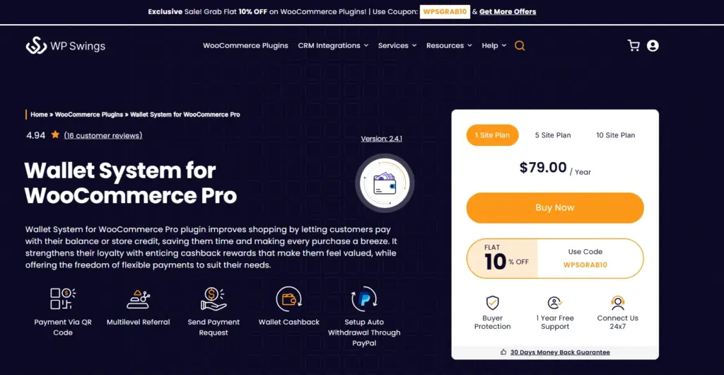 Wallet System for Woocommerce Pro