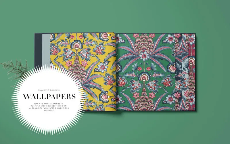 colorful floral wallpapers included in the bundle