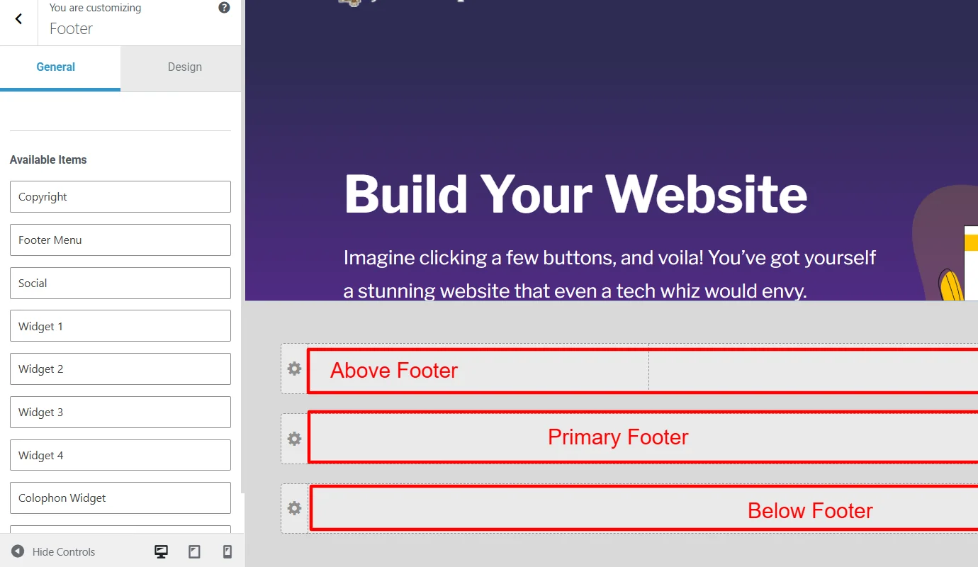 Header And Footer Customization Feature