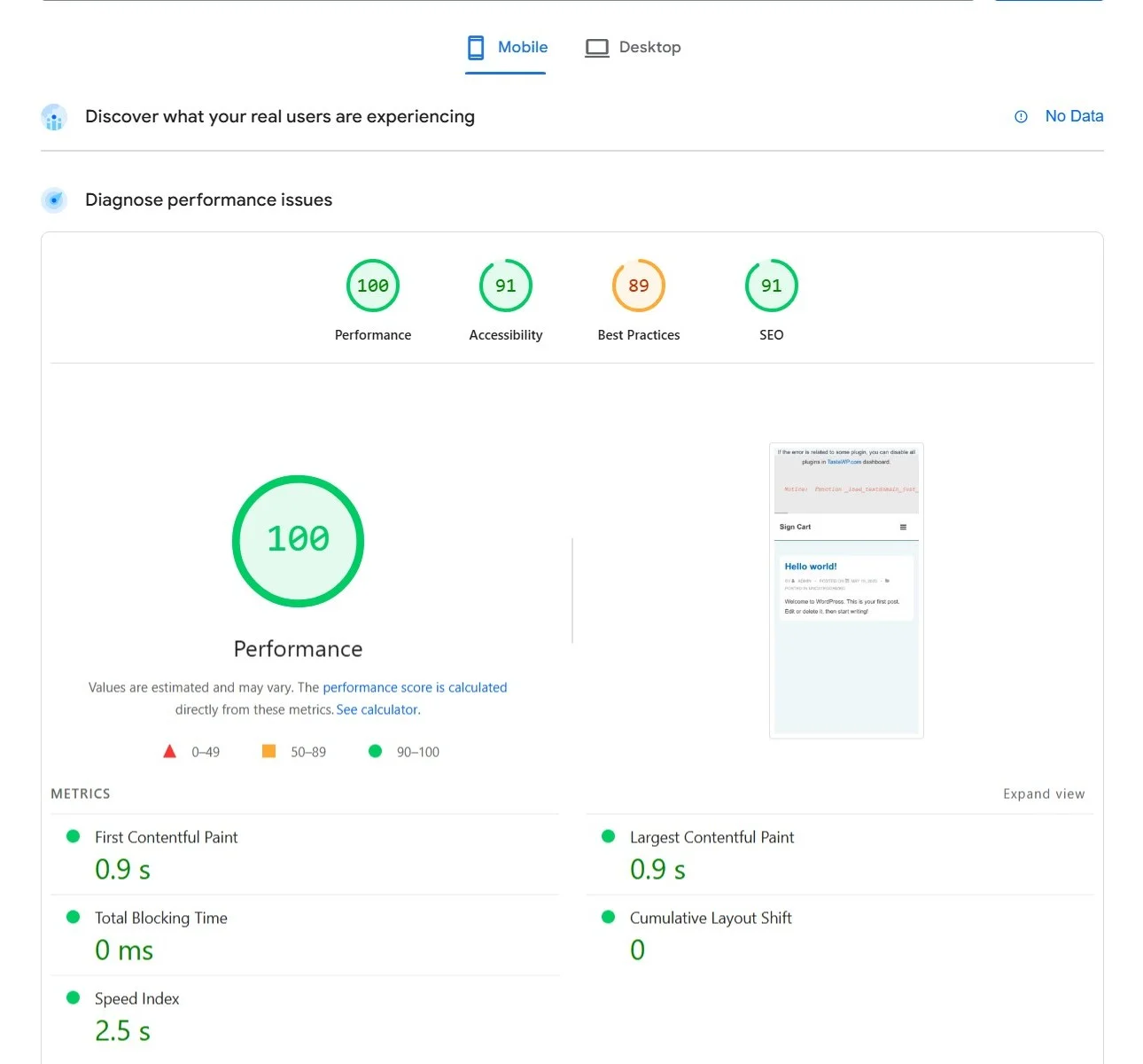 Responsive Theme Performance
