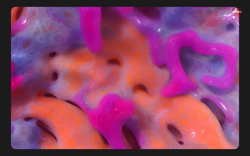 Biomorphic Colored Elements BG