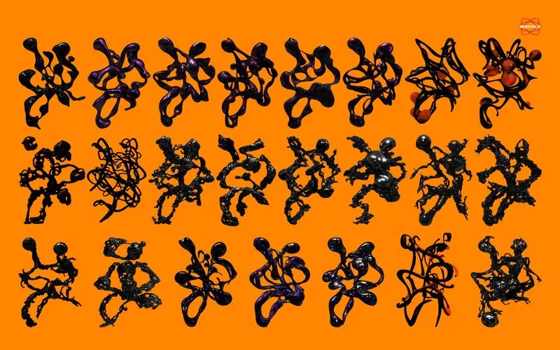 Biomorphic Black Elements