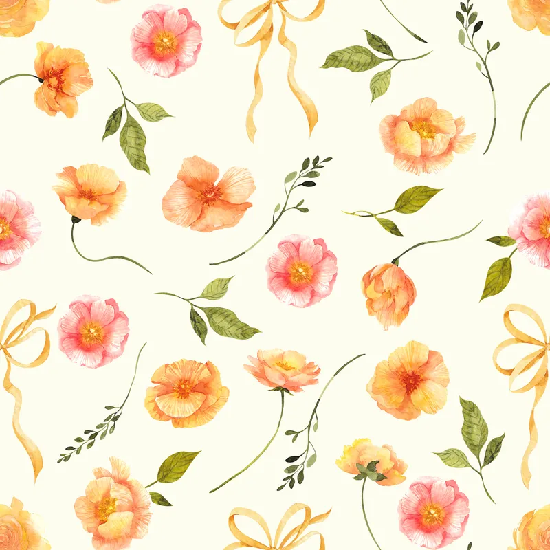 Colored BG Botanical Clipart Preview image