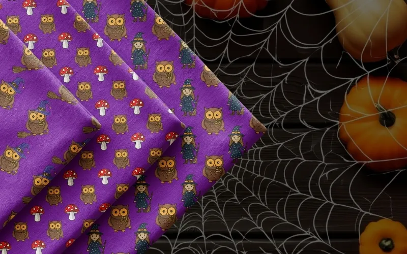 Preview of the cute Halloween patterns included in the bundle.