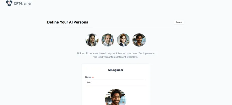Define Bot Persona AI Agent Builder Preview image