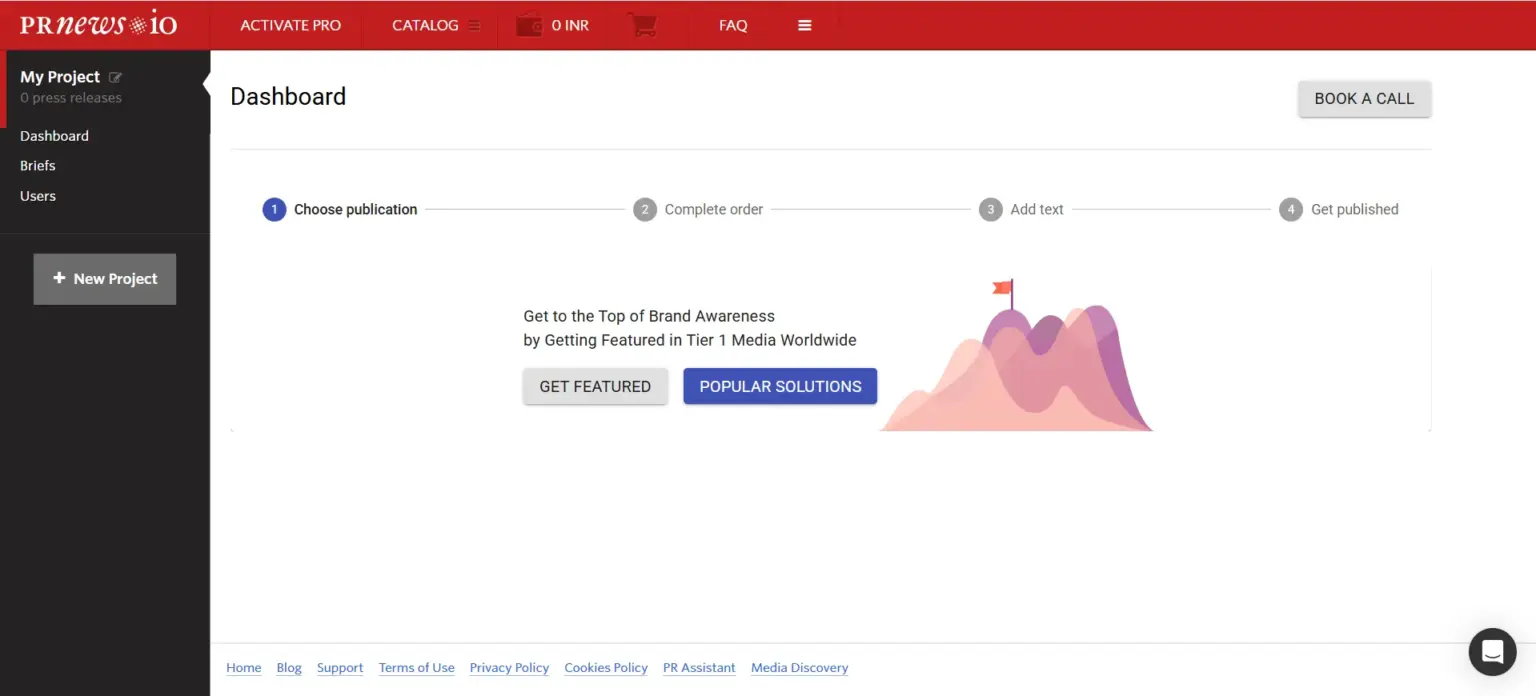 Preview of PR & Content Marketing Platform Dashboard