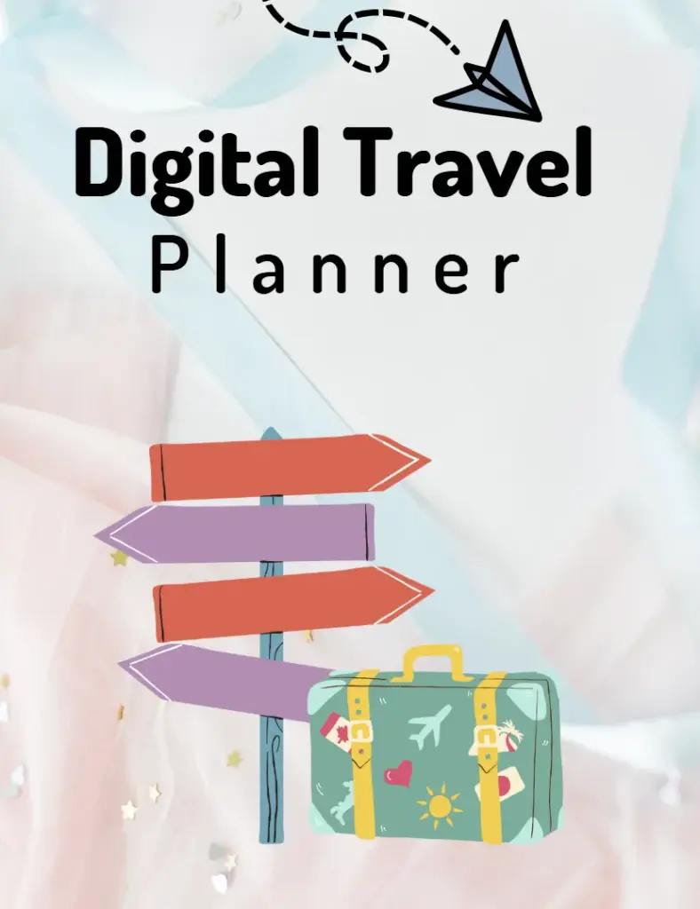 Preview of Canva travel planner templates