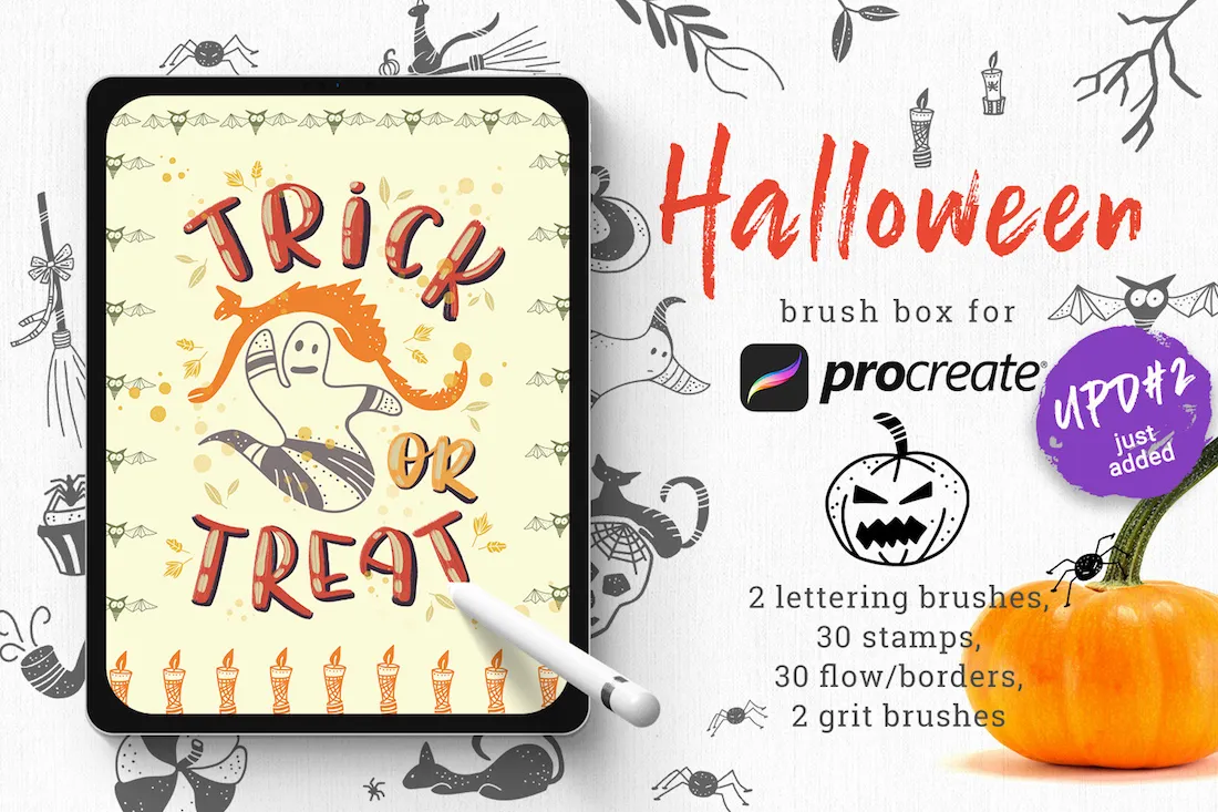 Procreate Halloween Brush Set Preview
