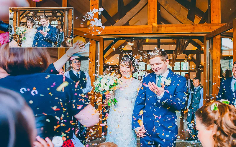 Happy Lightroom Presets Applied To An Image Of A Wedding Couple