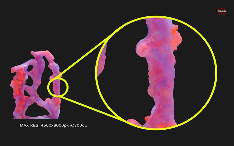 Magnified view of Biomorphic element
