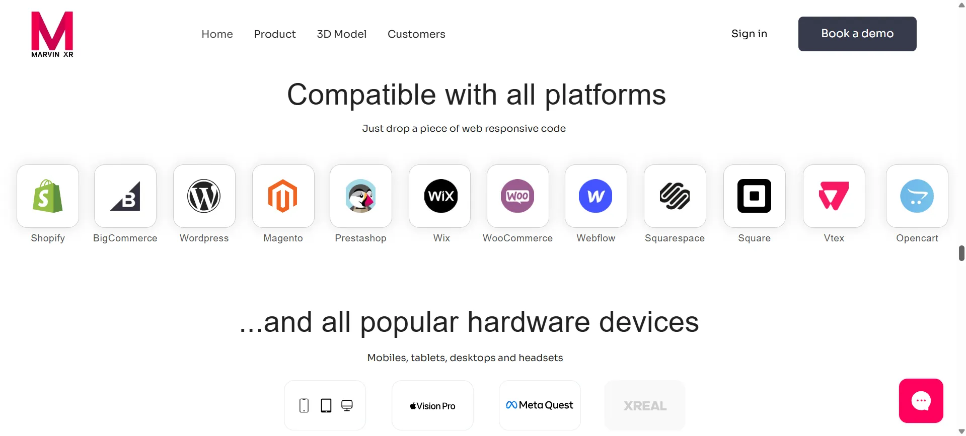 Platform Compatibility With Marwin XR