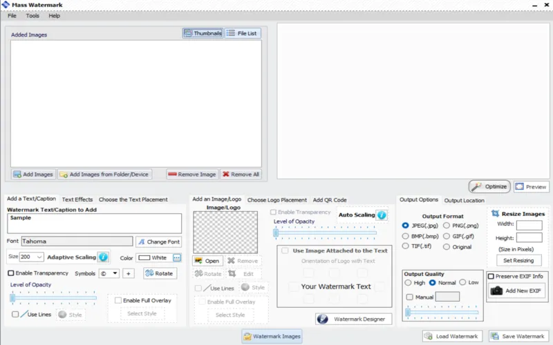 Mass watermark dashboard preview image